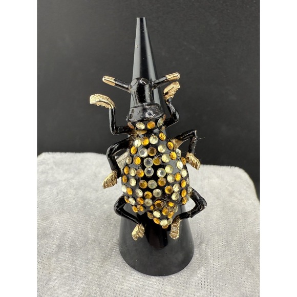 Bug Insect Adjustable Ring Rhinestone 6" - Picture 2 of 9